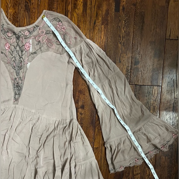 FREE PEOPLE Panama City Beaded Minidress in Mauve Size Small - Picture 6 of 8